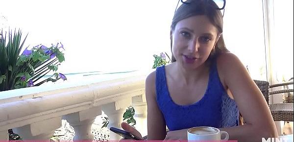  Talia Mint Tests Remote Controlled Toy In A Public Caffe